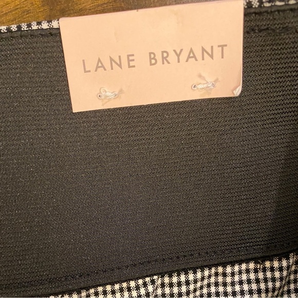 Lane Bryant NWT 22 Wide Leg Capri Pants High Rise Black White Gingham Checked - Picture 6 of 9